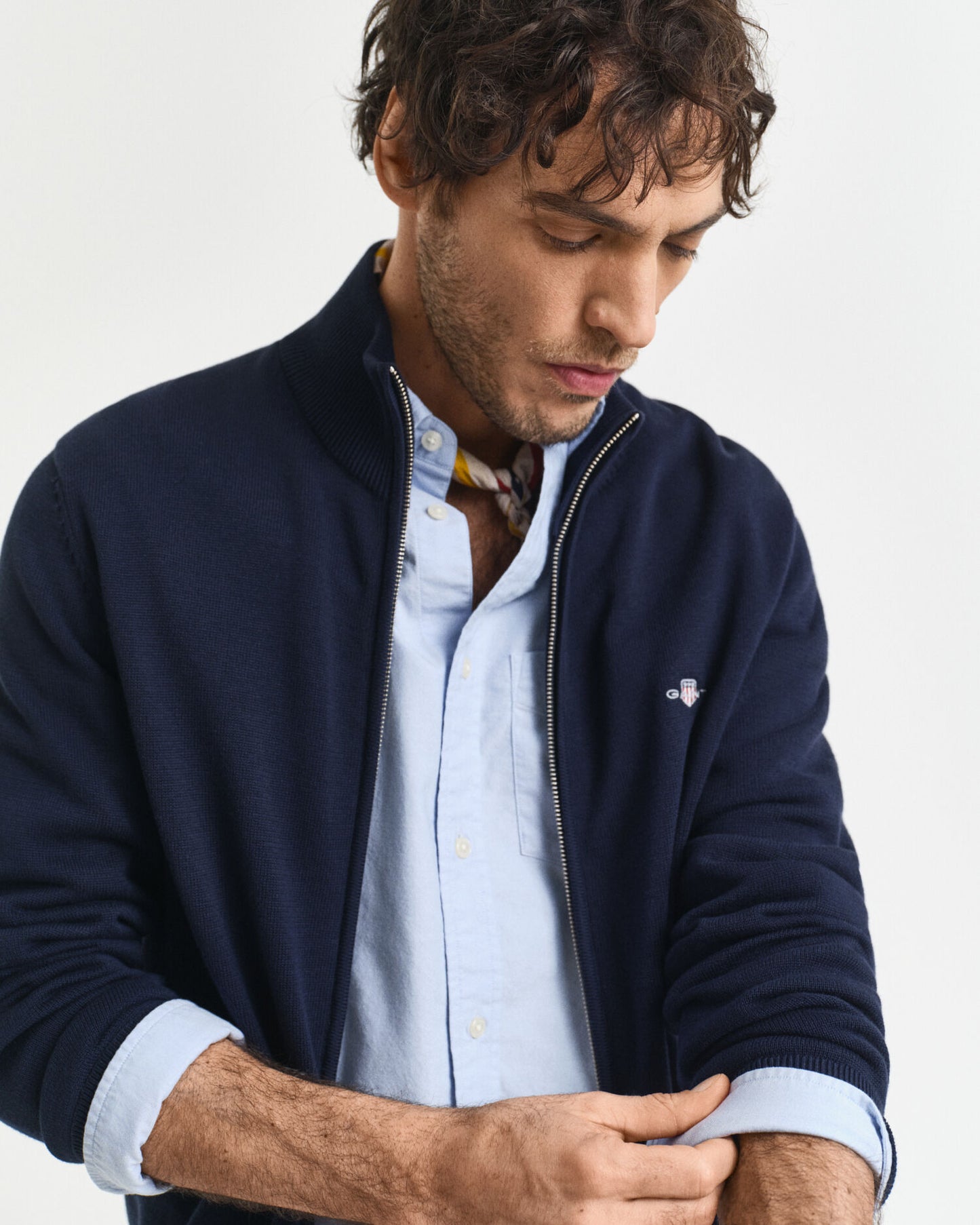 Lässiger Baumwoll-Cardigan mit Reißverschluss